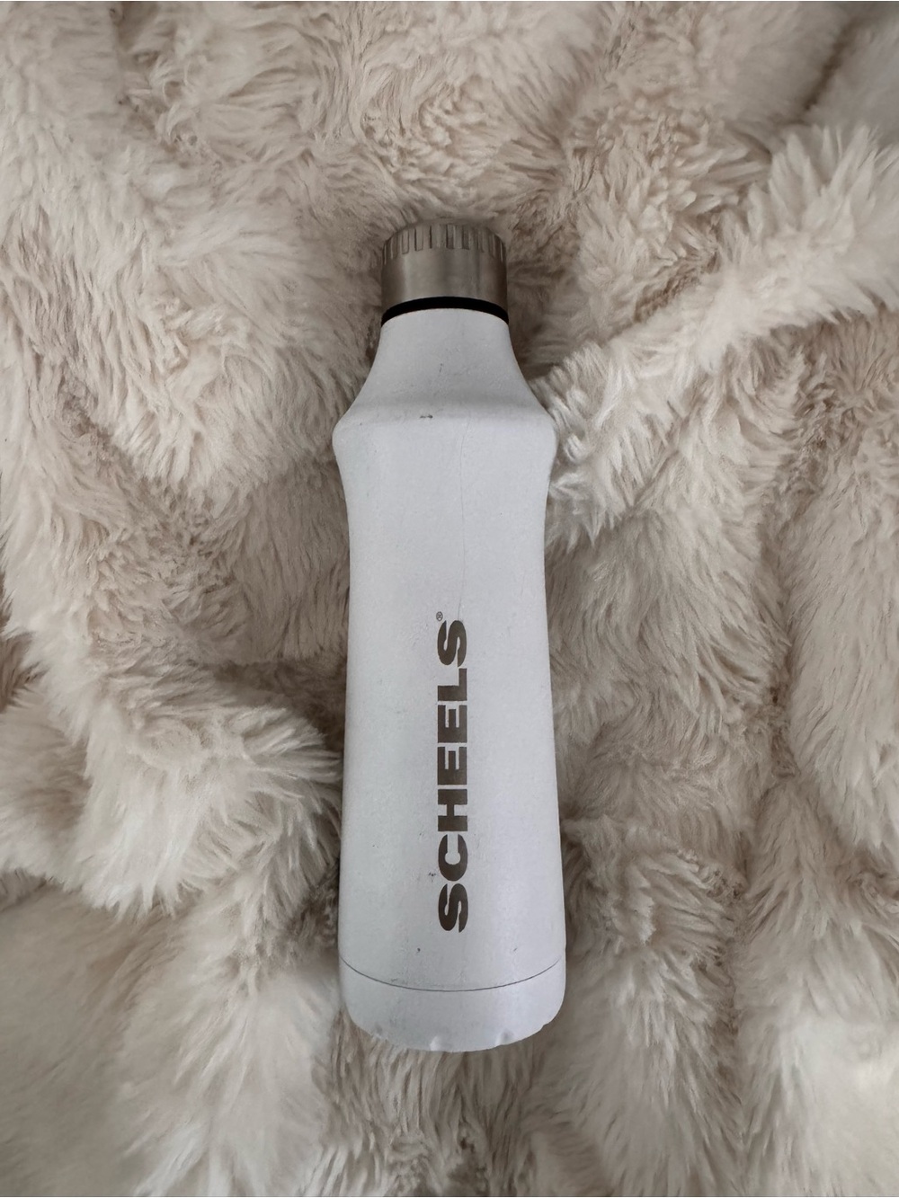 SCHEELS White Insulated Water Bottle with Stainless Cap